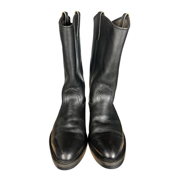 Mason Western Men’s Black Leather Vibram Sole Western Cowboy Boot Size US 9 EE main image 7